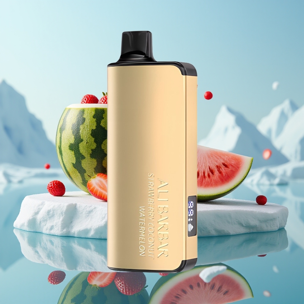 Alibarbar Ingot 9000 Puffs Vienreizlietojamais Vape Zemeņu Kokosriekstu Arbūzs 22ml 2350mAh