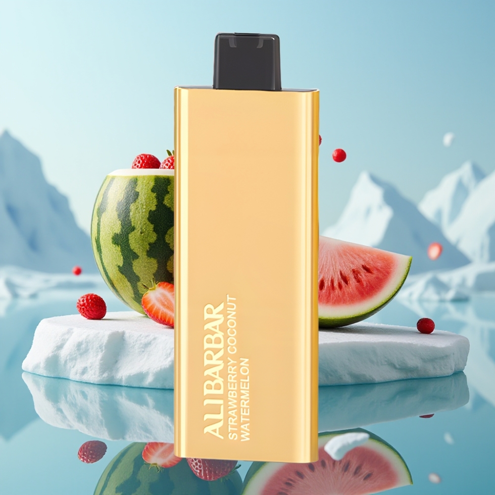 Alibarbar Pandora 7000 Puffs Vienreizlietojamais Vape Zemene Kokos Arbūzs