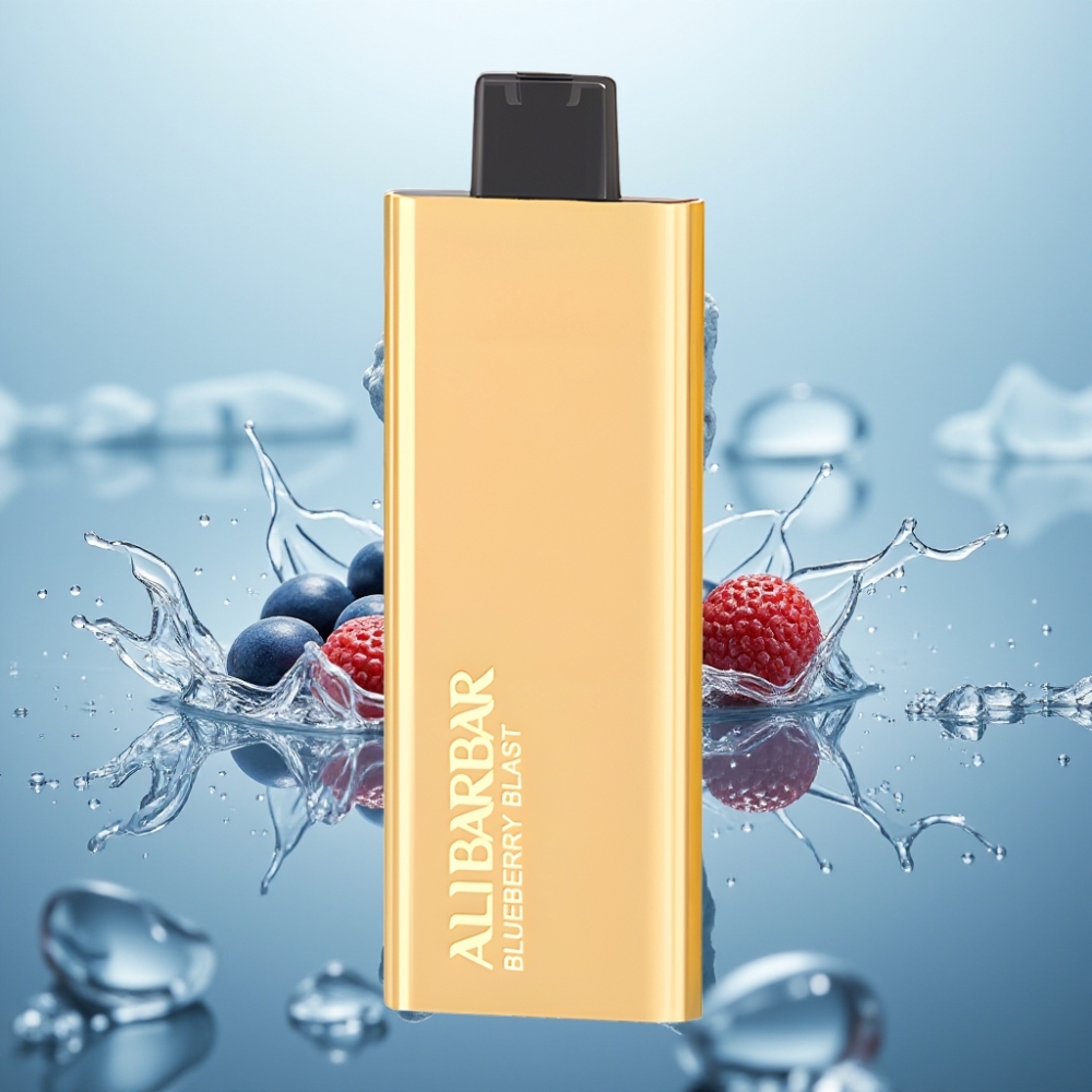 Alibarbar Pandora 7000 Puffs Vienreizlietojamais Vape Zilā Aveņu Sprogšana 17 ml