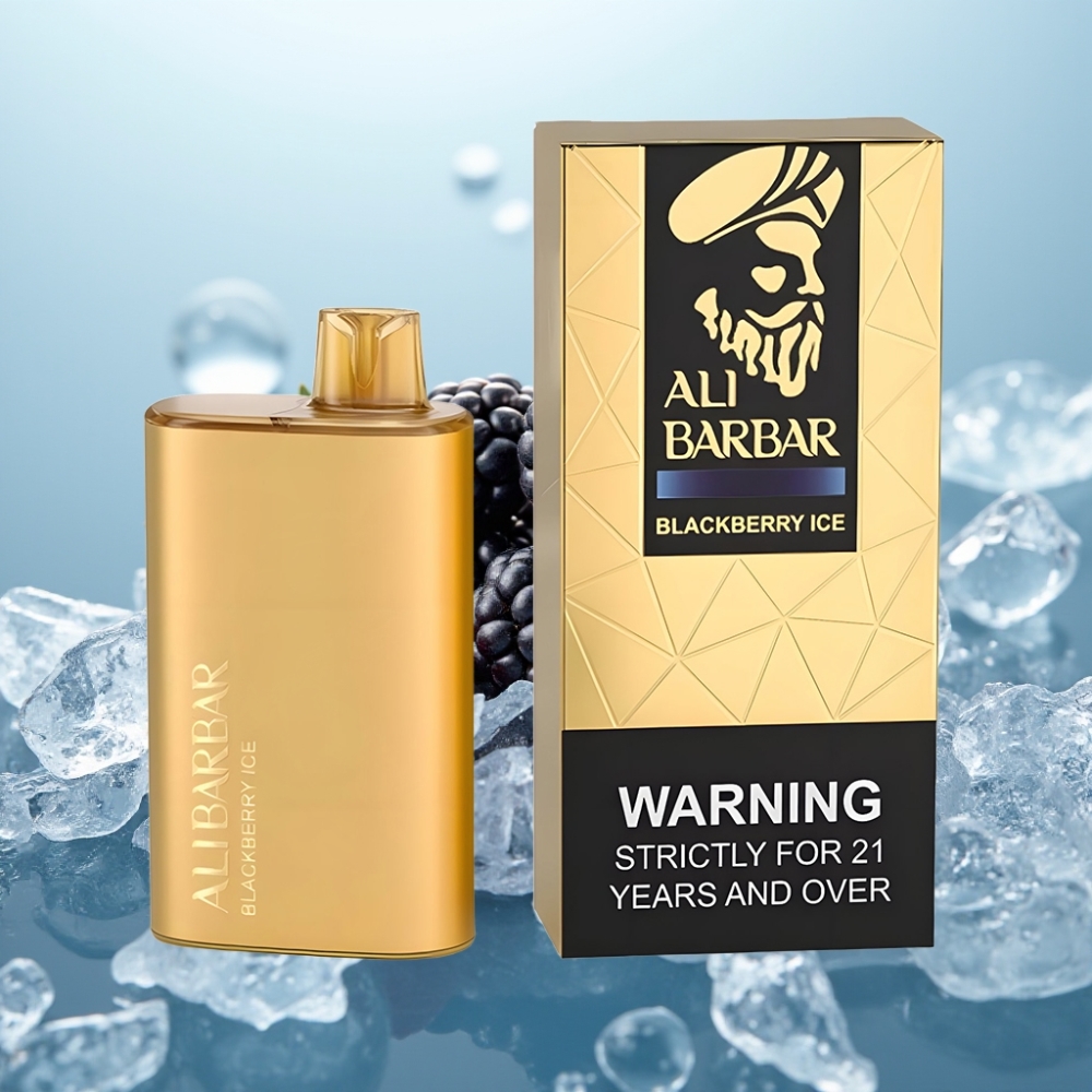 Alibarbar Rich 8000 Puffs Vienreizlietojamais Vape Melnā Oga Ledus 20ml/8000 Puff
