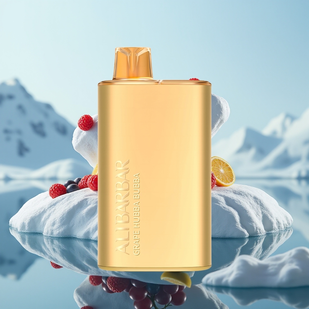 Alibarbar Rich 8000 Puffs Vienreizlietojamais Vape Vīnogu Hubba Bubba 20ml