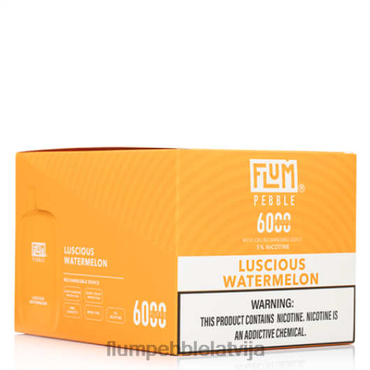 FLUM PEBBLES 6000 uzpūtienu 10 iepakojumi Flum Pebble Latvija sulīgs arbūzs B2H2T51