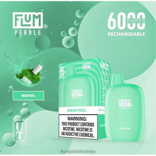 FLUM PEBBLES 6000 uzpūtienu Flum Float Vape Near Me mentols B2H2T57