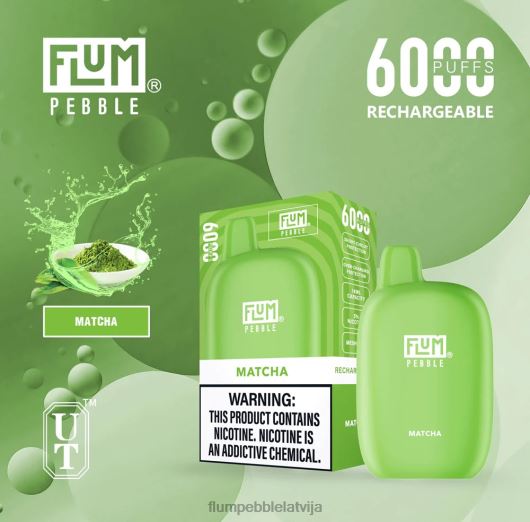 FLUM PEBBLES 6000 uzpūtienu Flum Pebble Flavors matcha B2H2T54