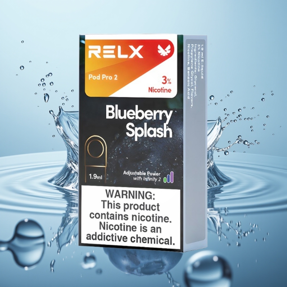 RELX Pod Pro 2 3 Zilā Aveņu Sprādziena Podi 19ml 600 pūpieni