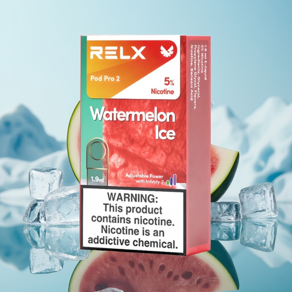 RELX Pod Pro 2 Arbūzu Ledus 5 Nikotīns 19ml 600 Puffi