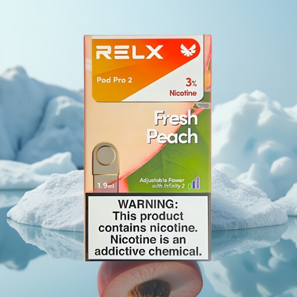 RELX Pod Pro 2 Svaigu Persiku Garša Nicotine 3 19ml 600 pūti