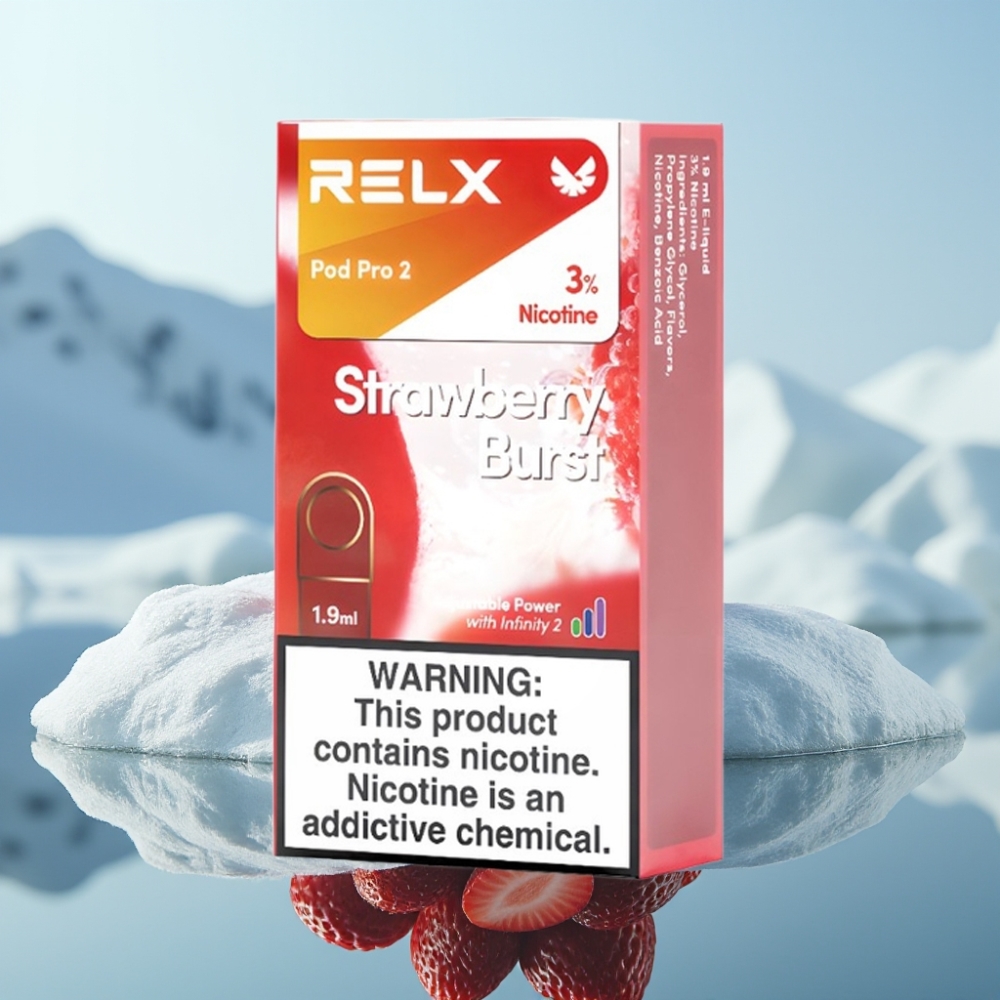 RELX Pod Pro 2 Zemeņu Sprādziena Nikotīns 3 19ml 600 pūkšanas