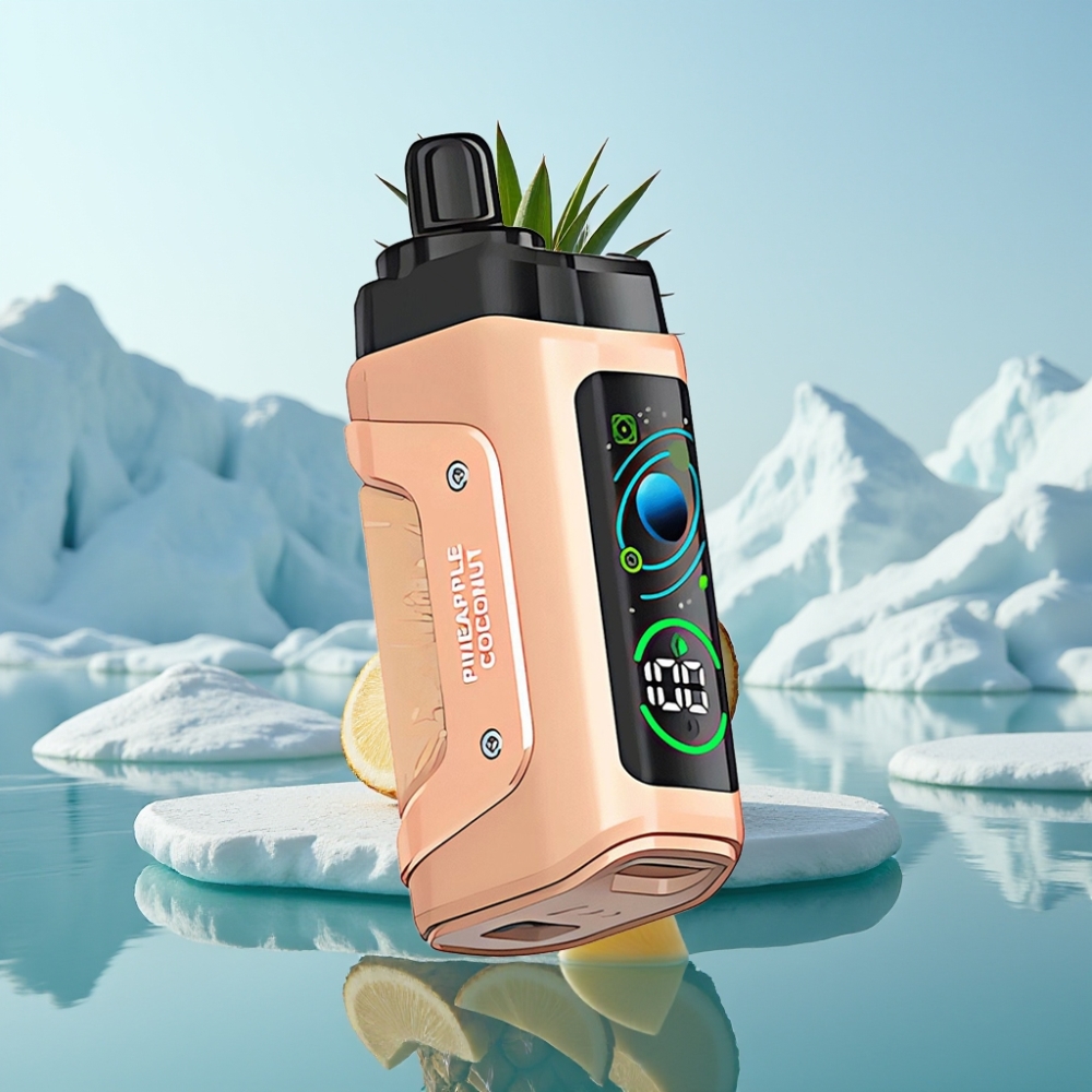 Razz Bar 45000 Puffs Vienreizlietojamais Vape Ananāsu Kokosrieksts