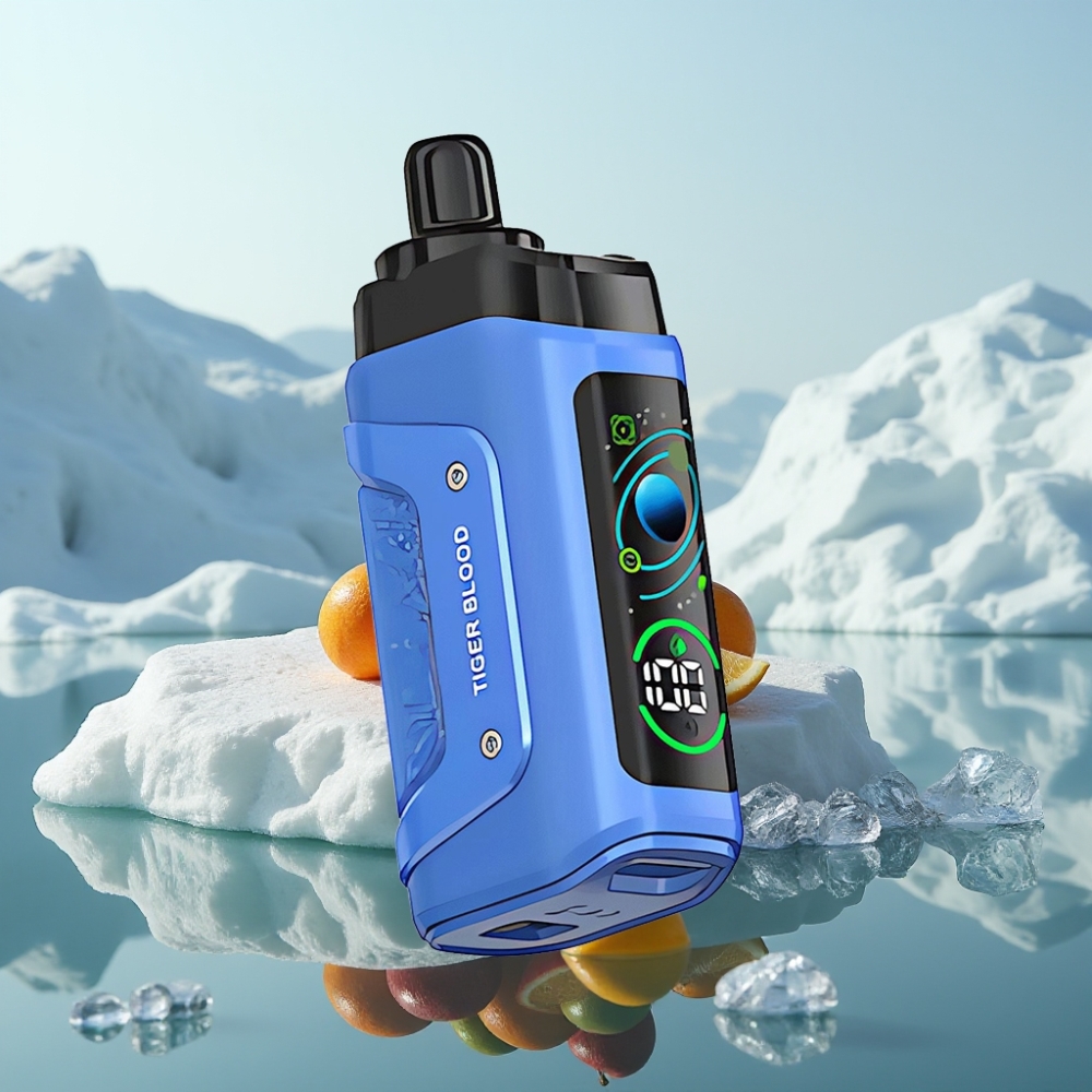 Razz Bar 45000 Puffs Vienreizlietojamais Vape Tīģera Asinis ar 10 Ohm Mesh Coil un Type-C Uzlādi