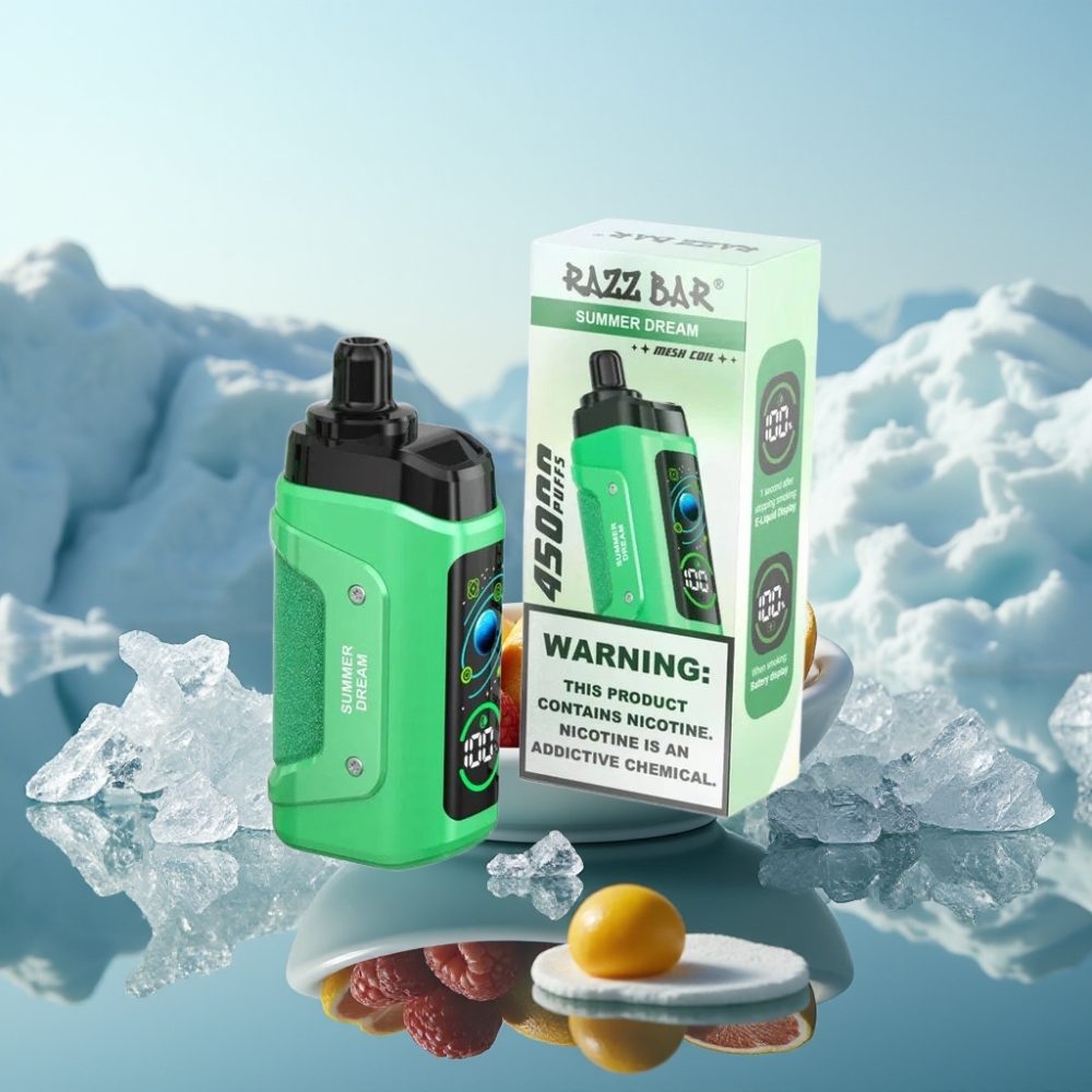 Razz Bar 45000 Puffs Vienreizlietojamais Vape Vasaras Sapnis