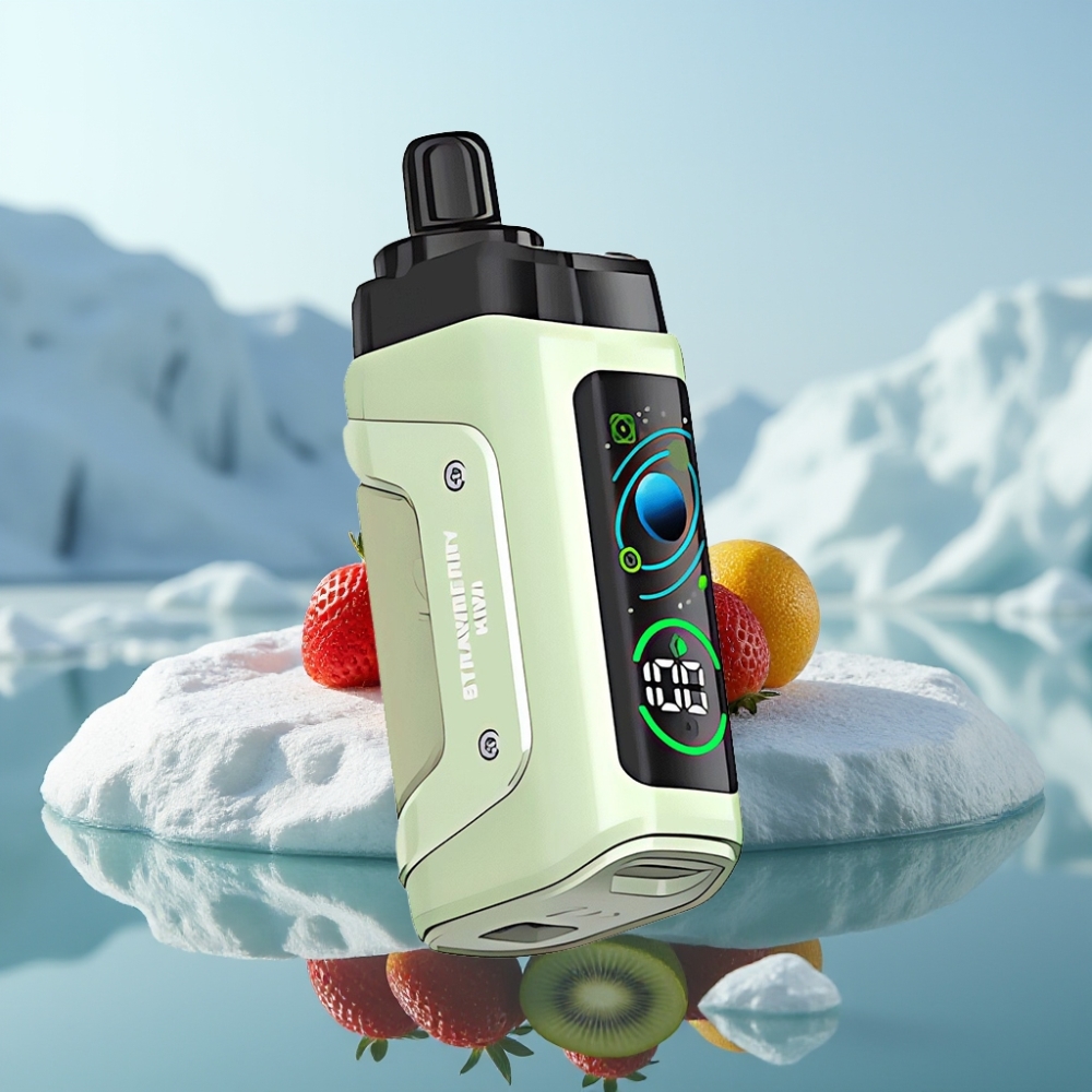 Razz Bar 45000 Puffs Vienreizlietojamais Vape Zemeņu Kiwi un 10 Ohm Mesh Coil