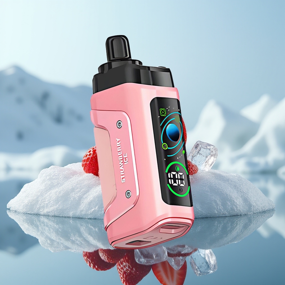 Razz Bar 45000 Puffs Vienreizlietojamais Vape Zemeņu Ledus ar 10 Ohm Mesh Coil un Type-C Uzlāde