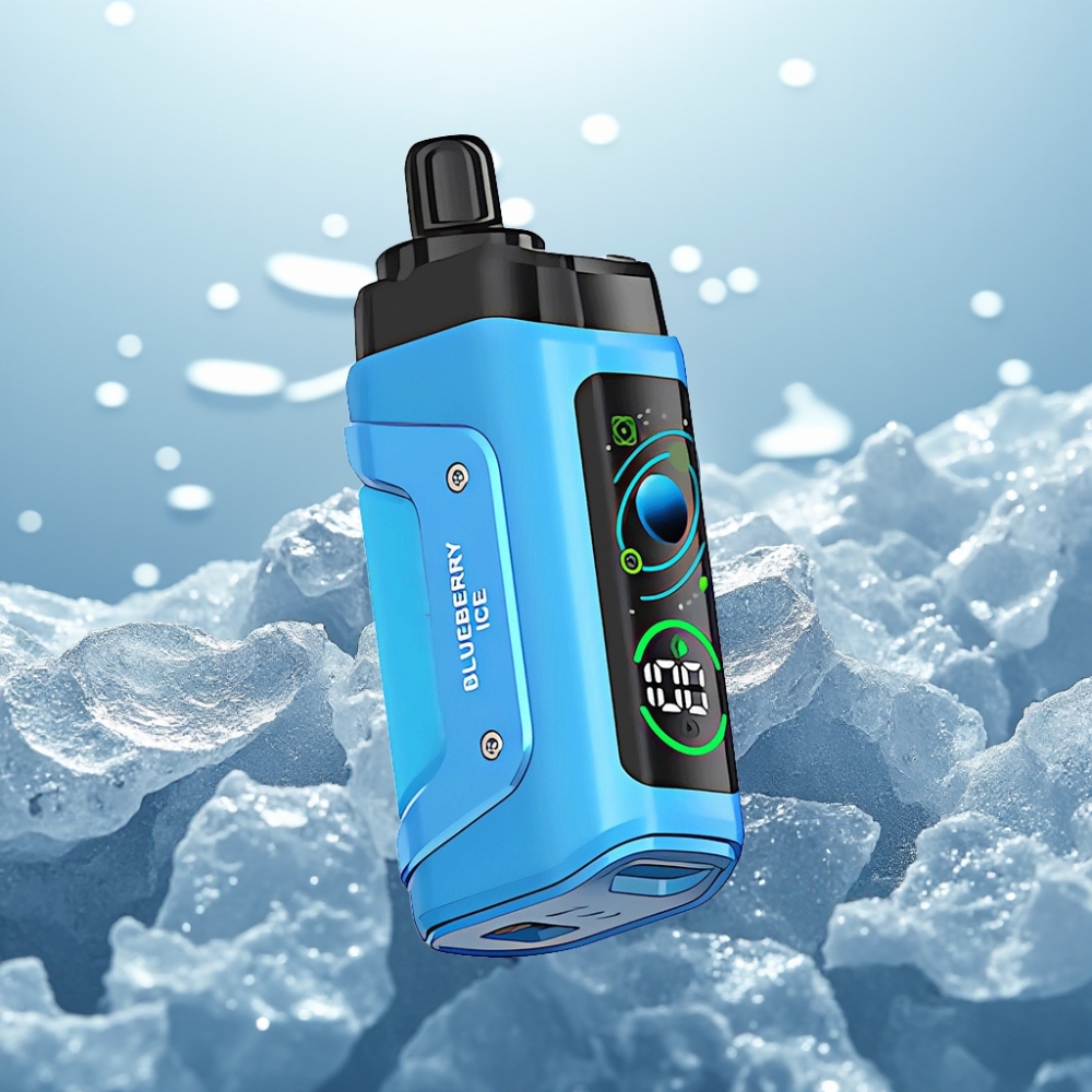 Razz Bar 45000 Puffs Vienreizlietojamais Vape Zilā Aveņu Ledus ar 10 Ohm Mesh Coil un Adjustable Airflow
