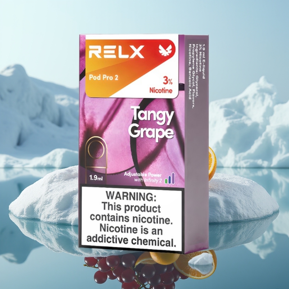 Relx Pod Pro 2 Vape Ierīce Nikotīns 3 Skābais Vīnoga  RELX Pod Pro 2 600 piepildījumi 19ml