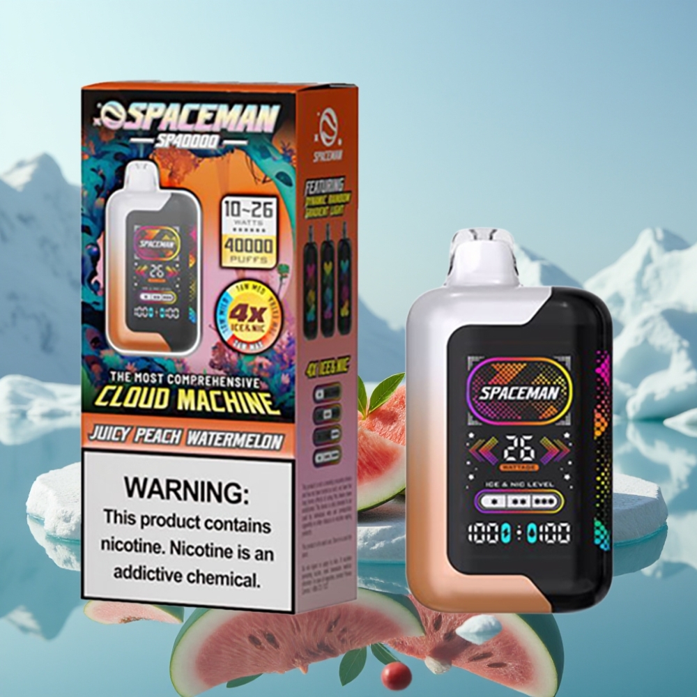 SMOK SPACEMAN SP40000 Vienreizlietojamais Vape Sulu Persiku Arbūzs 1000mAh bateriju un 228\ ekrānu