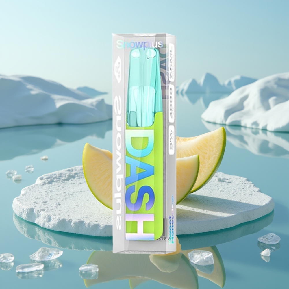 Snowplus Dash 4000 Puffs Disposable Device Saldais Melonāts ar Keramikas Atomizeru un 530 mAh Bateriju