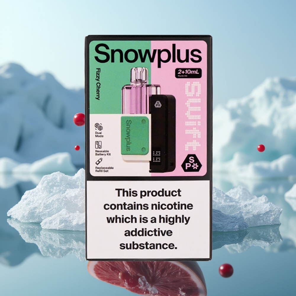 Snowplus Swift 5000 Puffs Prefilled Pod Kit Dzirkstošā Ķirše 1000 mAh 2+10 ml