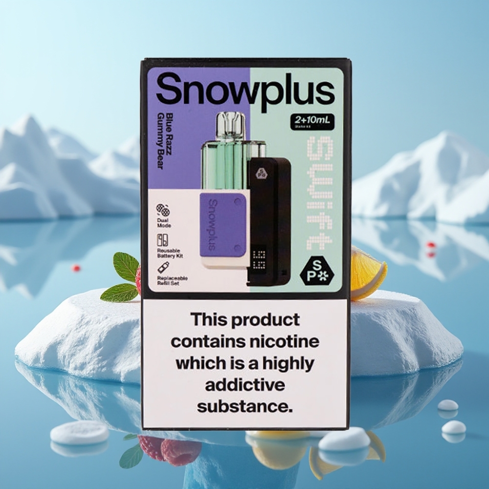 Snowplus Swift 5000 Puffs Prefilled Pod Kit Zilā Aveņu Gumijlācītis 43x81x25 mm Snowplus Swift 5000 Puffs Prefilled Pod Kit 1000 mAh