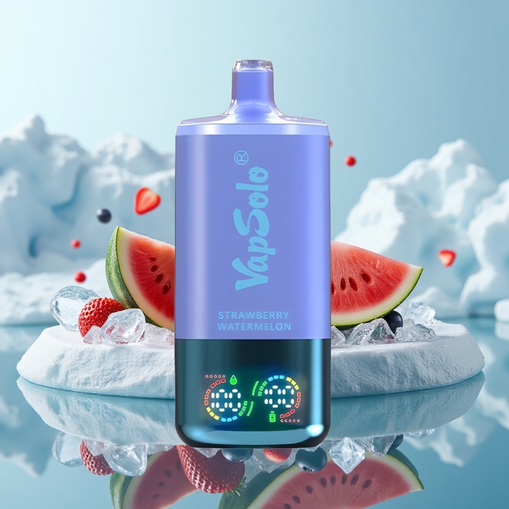 VapSolo Triple 30000 Puffs Vienreizlietojamais Vape Zemenes Arbūzs  Melleņu Ledus 40ml 20mg/ml