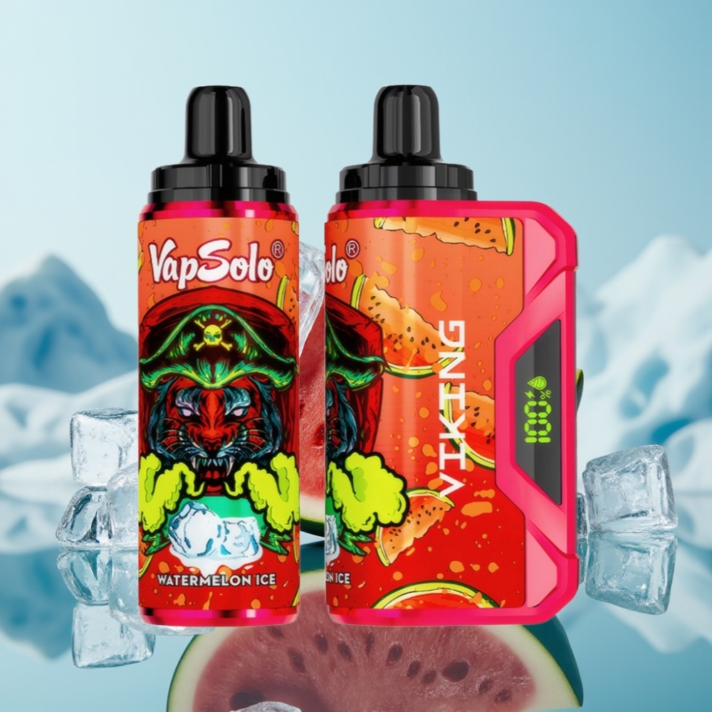 VapSolo VIKING 12000 Puffs Vienreizlietojamais Vape Arbūzu Ledus ar 22ml e-šķidruma