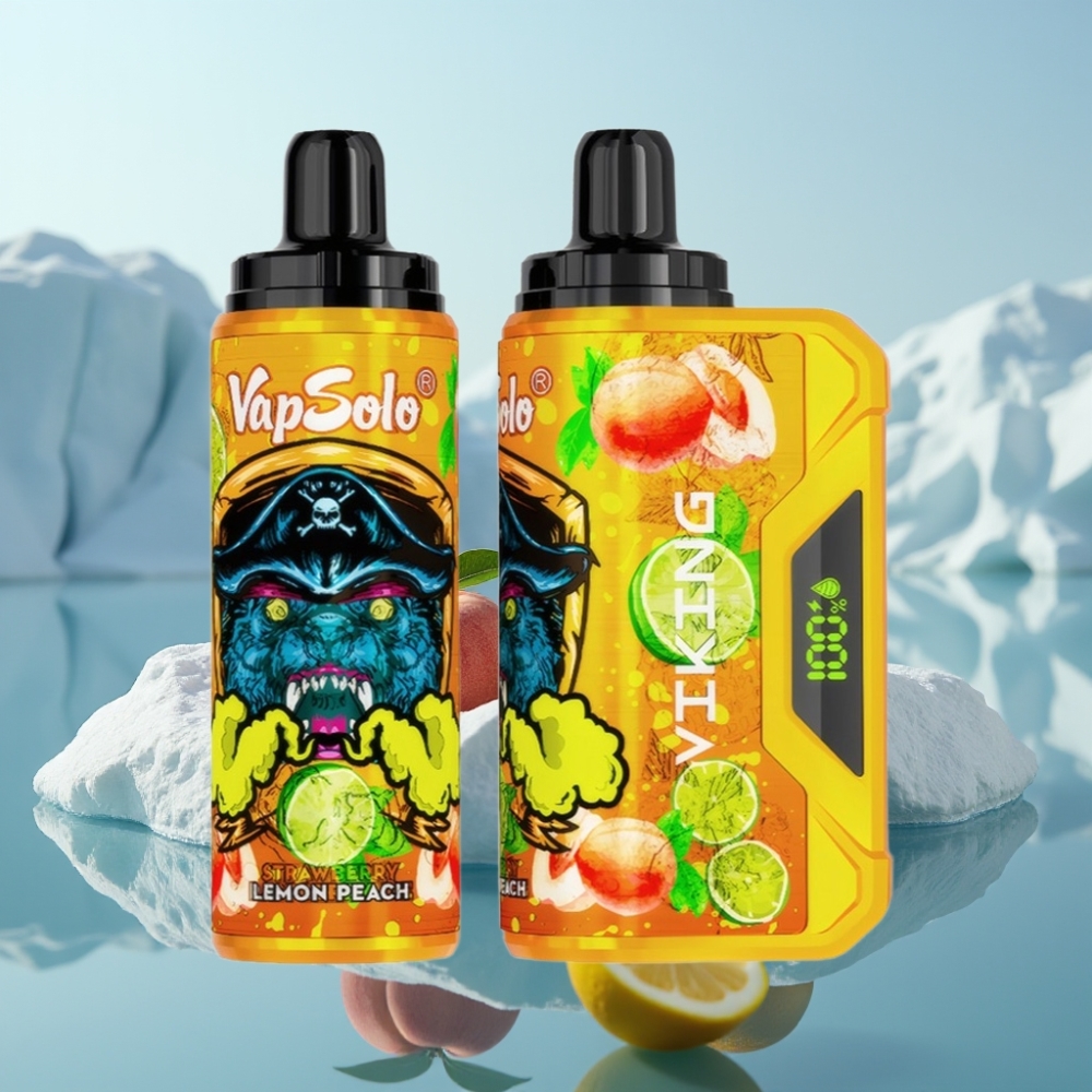 VapSolo VIKING 12000 Puffs Vienreizlietojamais Vape Citrona Persiku  VapSolo VIKING 12000 Puffs 22ml