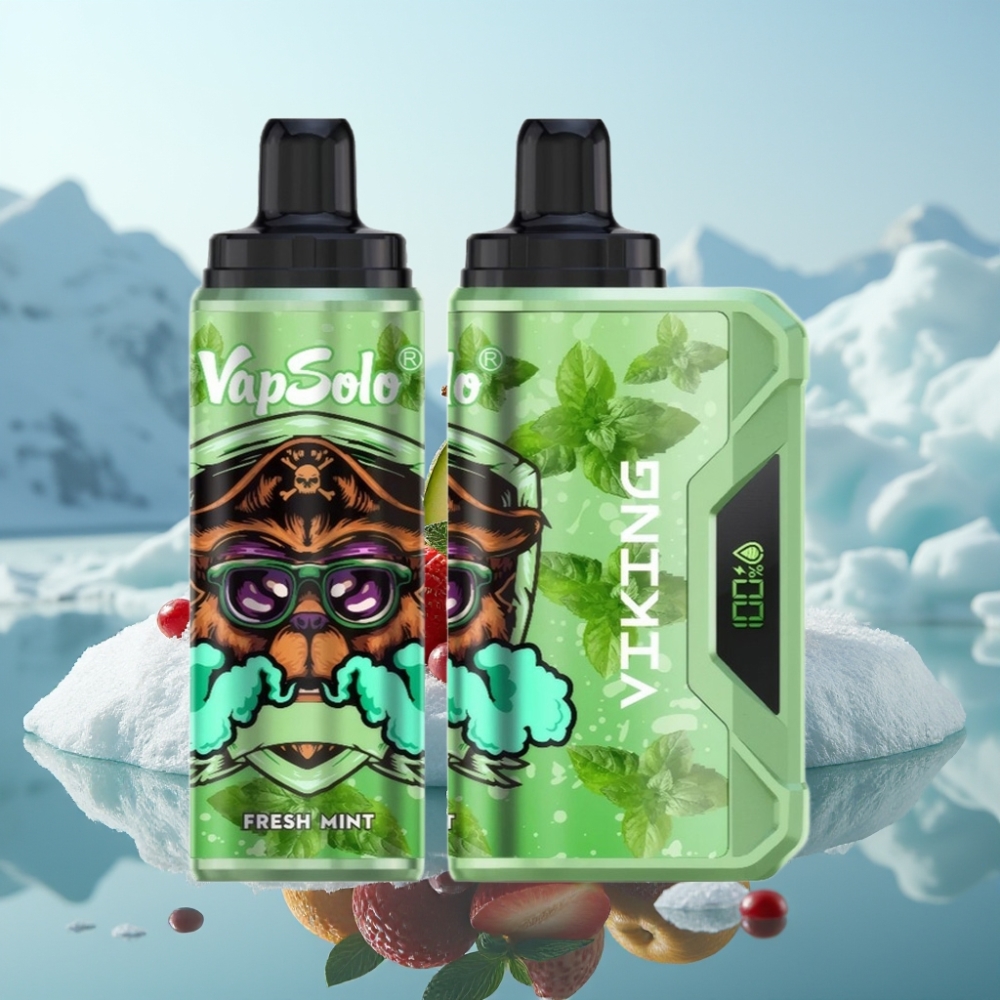 VapSolo VIKING 12000 Puffs Vienreizlietojamais Vape Svaiga Pētera 22ml