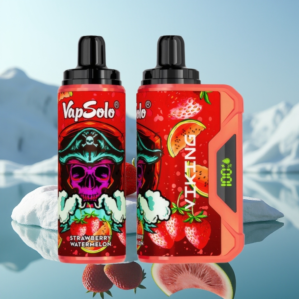 VapSolo VIKING 12000 Puffs Vienreizlietojamais Vape Zemeņu Arbūzs 22ml