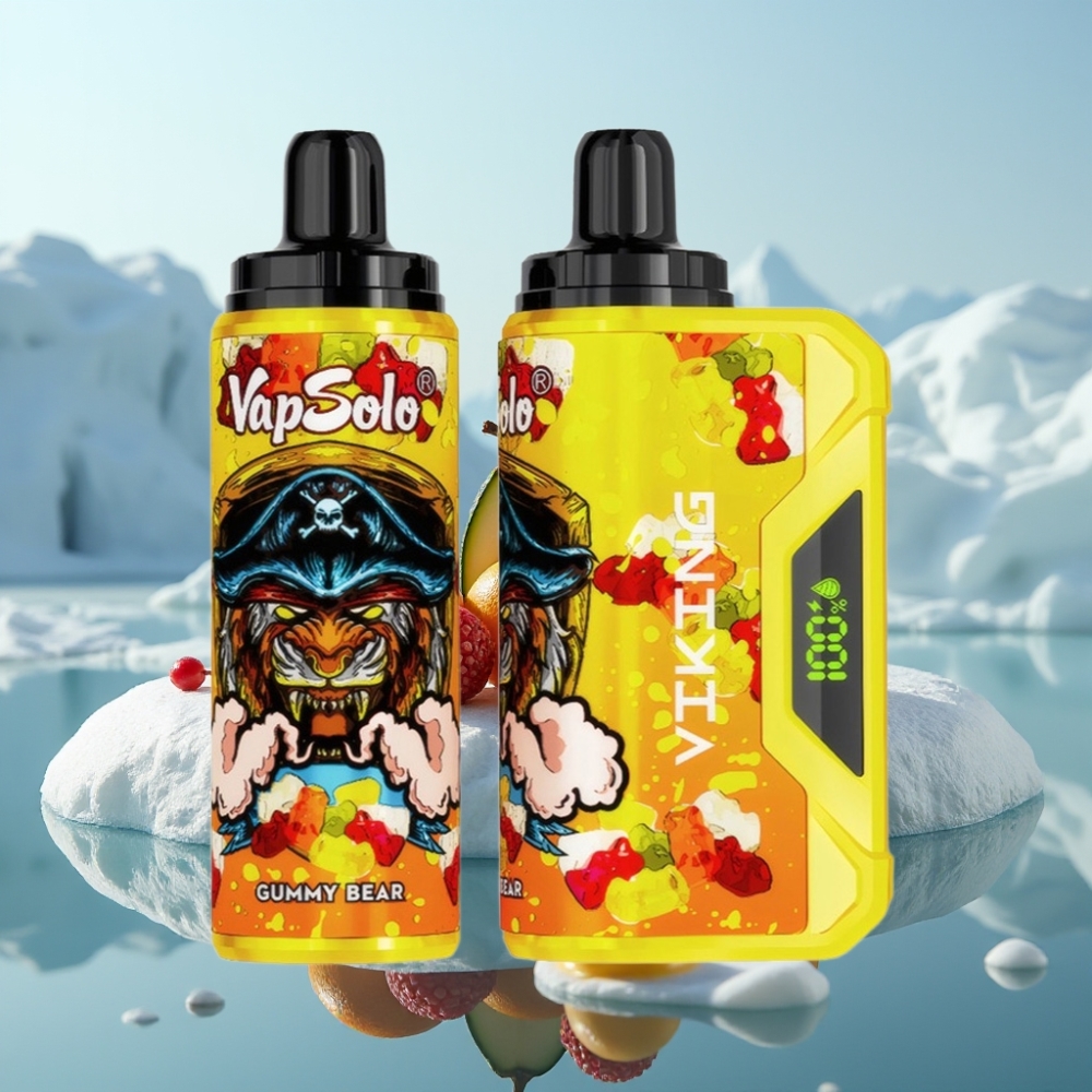 VapSolo VIKING 12000 Puffu Vienreizējais Veips ar Gumijas Lācīša Garšu 22ml Type-C