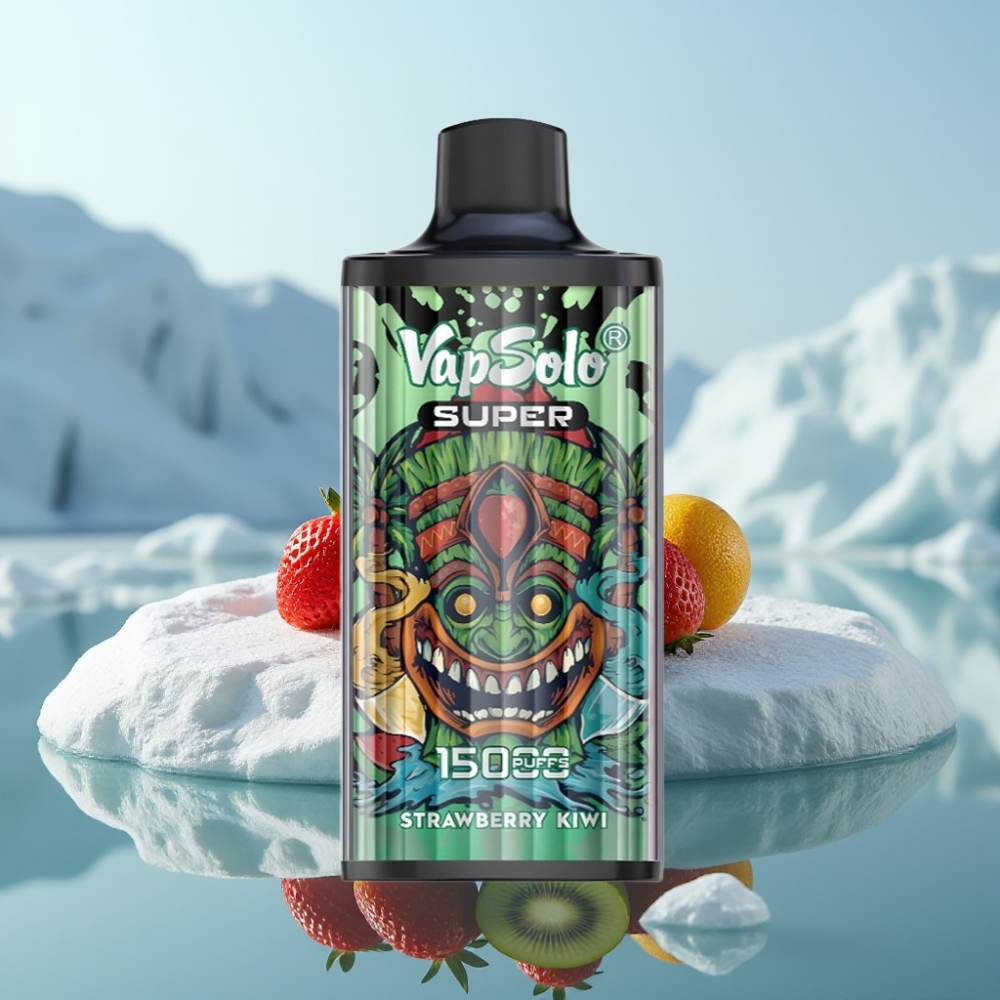Vapsolo Super 15000 Puffs Izmetamais Veips Zemene-Kivi 40ml 850mAh