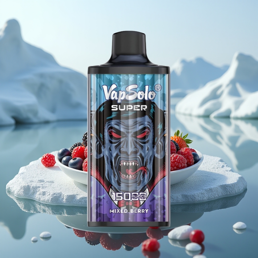 Vapsolo Super 15000 Puffs Izmešķērā Ogļu Vienreizlietojamais Vape ar 40ml e-šķidruma un 850mah bateriju