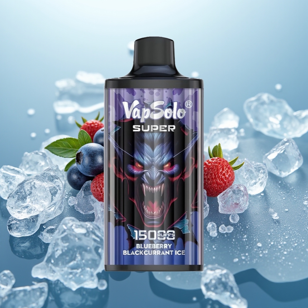 Vapsolo Super 15000 Puffs Vienreizlietojamais Vape Melleņu Upeņu Ledus 40ml 850mAh