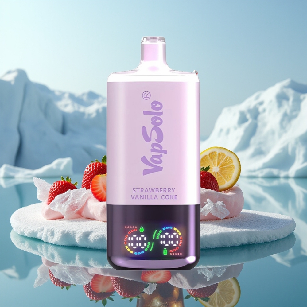 Vapsolo Triple 30000 Puffs Izmērāmi Vapi Zemenu Vaniļas Kola 40ml 20mg/ml