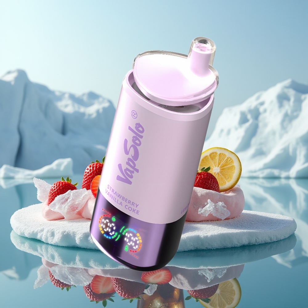 Vapsolo Triple 30000 Puffs Izmērāmi Vapi Zemenu Vaniļas Kola 40ml 20mg/ml