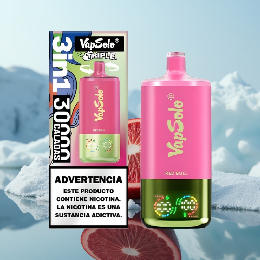 Vapsolo Triple 30000 Puffs Vienreizlietojamais Vape Energijas Dzēriens