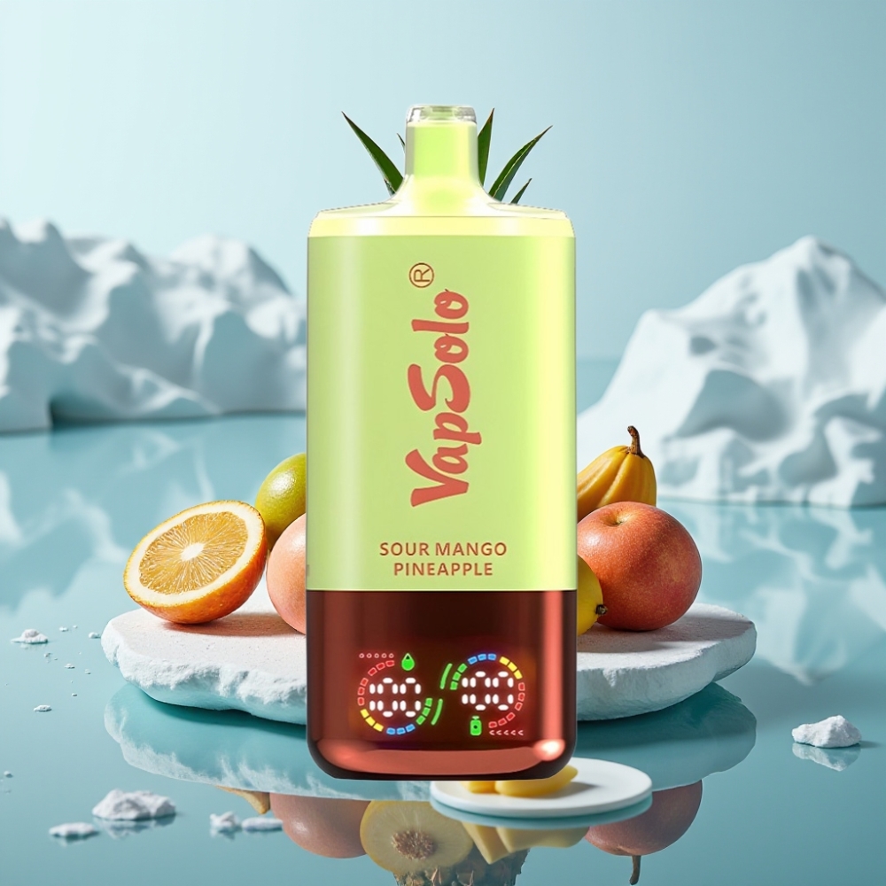 Vapsolo Triple 30000 Puffs Vienreizlietojamais Vape Skābais Mango Ananāss 40ml 20 mg/ml