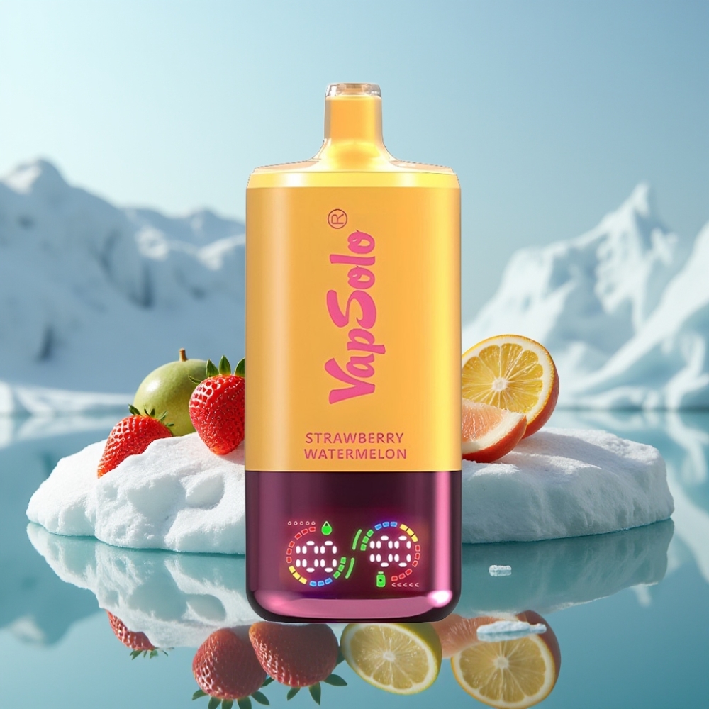 Vapsolo Triple 30000 Puffs Vienreizlietojamais Vape Zemenes Arbūzs  Citronu Persiks 40ml 20 mg/ml