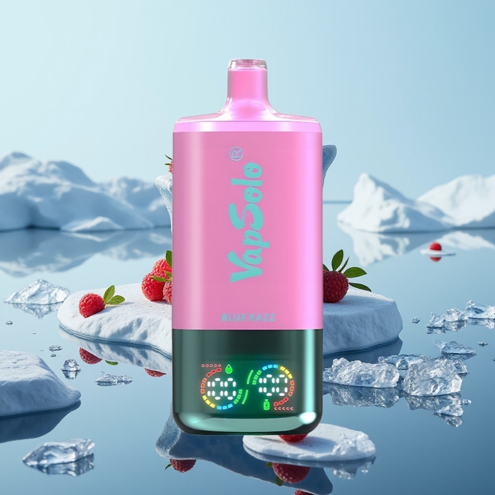 Vapsolo Triple 30000 Puffs Vienreizlietojamais Vape Zilā Aveņu Garša