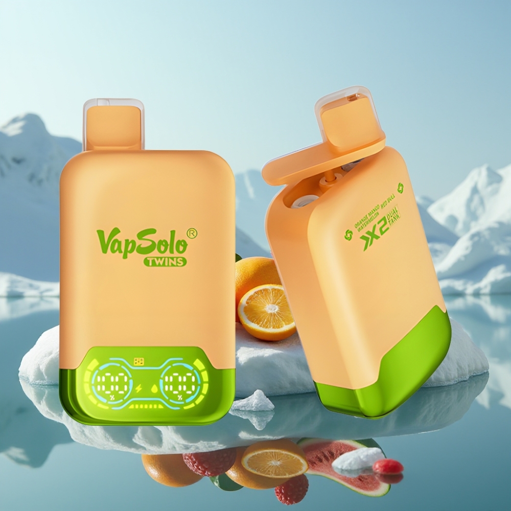Vapsolo Twins 20000 Puffs Iznēmamais Veips Apelsīnu Manga Arbūzu  Red Bull 40 ml