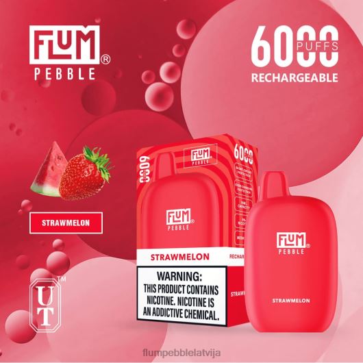 FLUM PEBBLES 6000 uzpūtienu Flum Pebble Best Flavor salmu melone B2H2T76